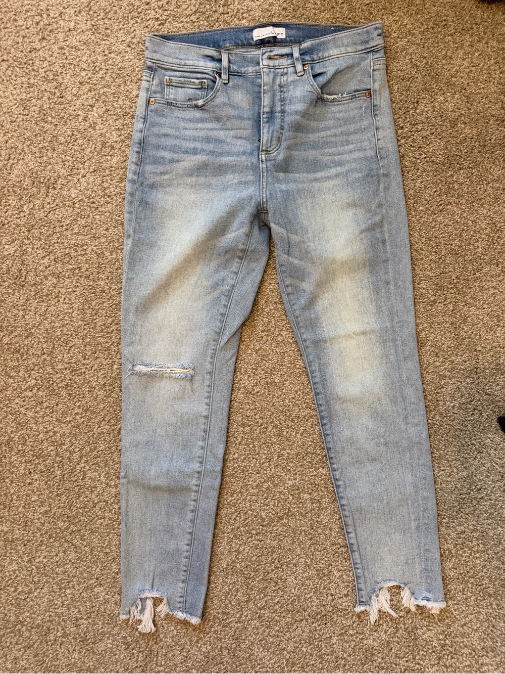 LOFT Light Wash High-Rise Skinny Jeans